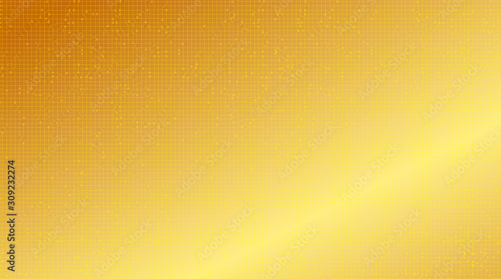 Poster modern gold circuit microchip technology background,hi-tech digital and data concept,vector illustra