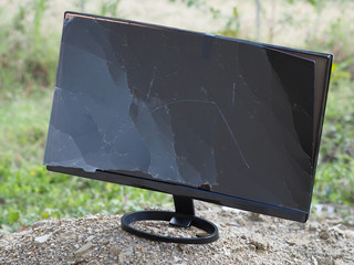 Broken broken monitor thrown to landfill.