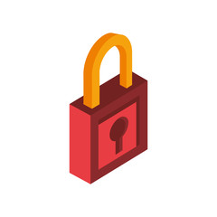 safe secure padlock isolated icon