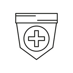 shield security guard isolated icon