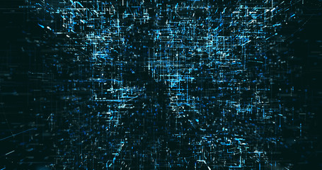 Abstract digital network data background, 3D rendering