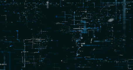 Abstract digital network data background, 3D rendering