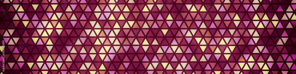 Poster abstract illustration consisting of small color triangles. triangular geometric background.