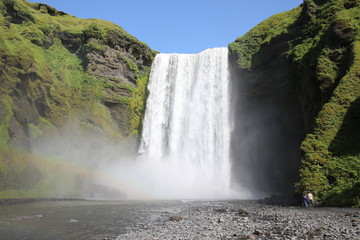 The beautiful Skogafoss waterfall, Iceland