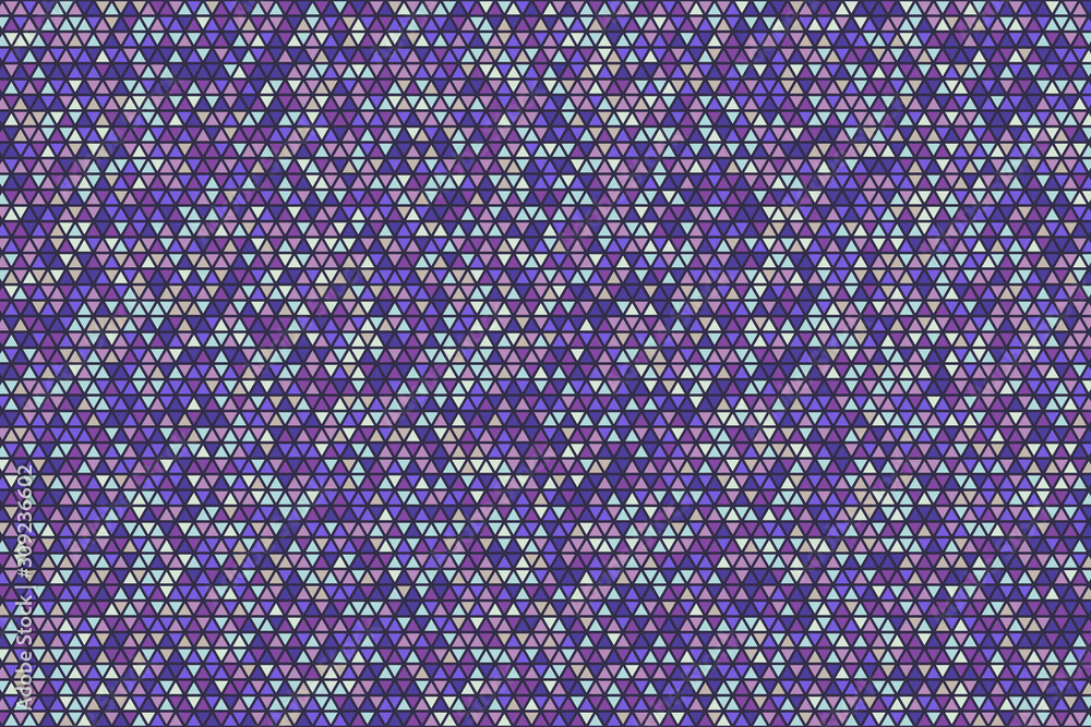Poster abstract illustration consisting of small color triangles. triangular geometric background.