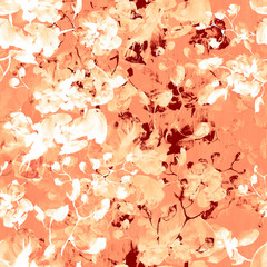 Obraz na płótnie Canvas Watercolor seamless pattern. Illustration. Flowers