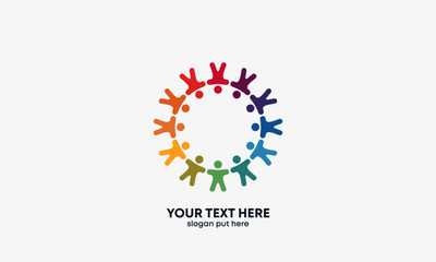 Global Community Logo Icon Elements Template. Community human Logo template vector. Community health care. Abstract Community logo - vector