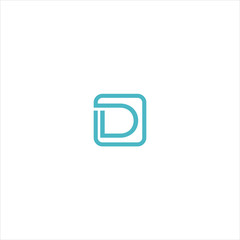 vector logo with the initials "D" with a modern and unique shape