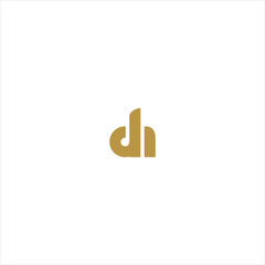 vector logo with the initials "DH" with modern and unique shapes