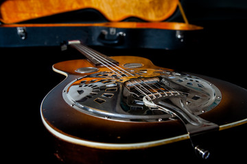 closeup of hard drive