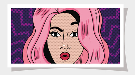 Retro and pop art woman vector design