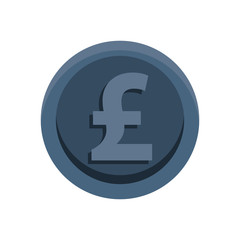 sterling pound coin isolated icon