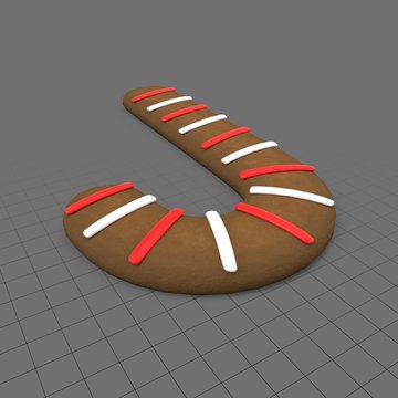 Gingerbread candy cane cookie