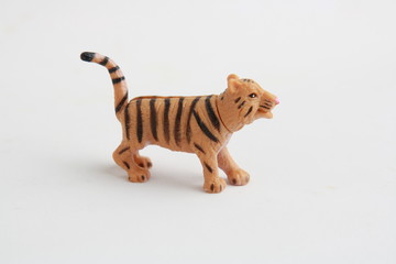 tiger toy in color background