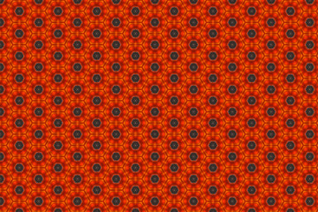 Orange, ochre and gray abstract background. template with geometric design. symmetric geometric ornaments in shape of hexagon