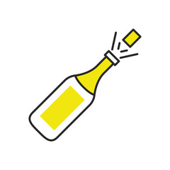 champagne bottle drink isolated icon