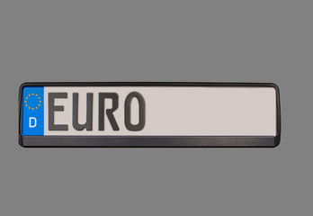 Kfz-Kennzeichen mit der Buchstabenfolge EURO