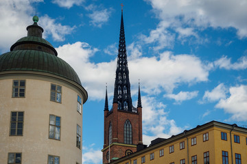 Fototapeta na wymiar Riddarholm Church (Riddarholmskyrkan) in Stockholm, Sweden