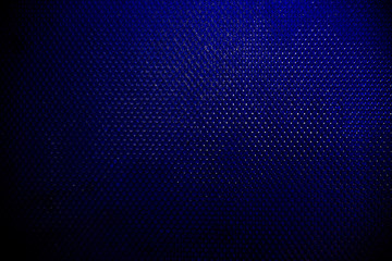 Plastic in blue color. Environmental protection. Utilization of wastes.