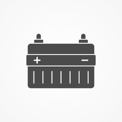 Car battery vector icon sign symbol