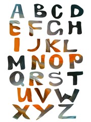 Hand drawn alphabet