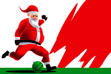 santa claus  jugando futbol © cheo