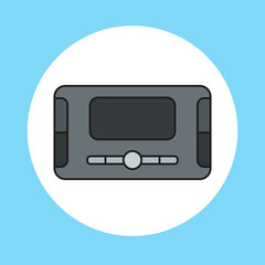 Car radio vector icon sign symbol