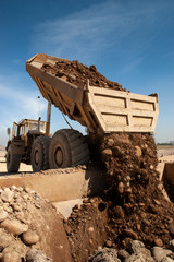 Fototapeta premium truck moving raw materials