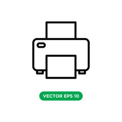 printer vector icon template design concept