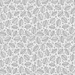 Fototapeta premium Graphic leaves seamless pattern.
