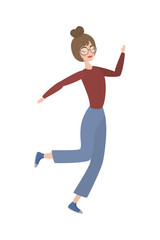 Woman cartoon drawing vector design