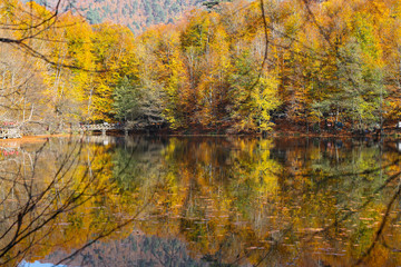 Buyuk Lake in Yedigoller National Park, Bolu, Turkey
