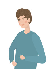 Man cartoon drawing vector design