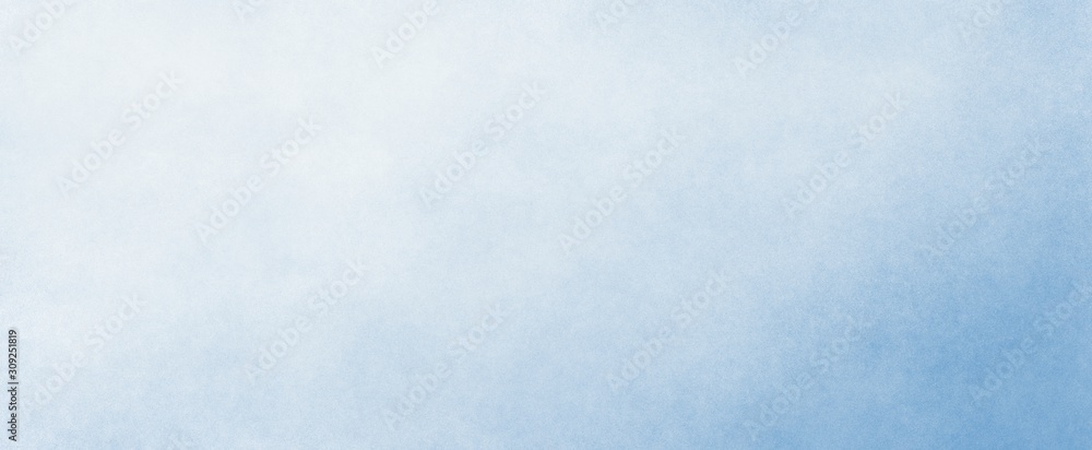 Wall mural light blue watercolor background hand-drawn with copy space for text or image. diagonal gradient of 