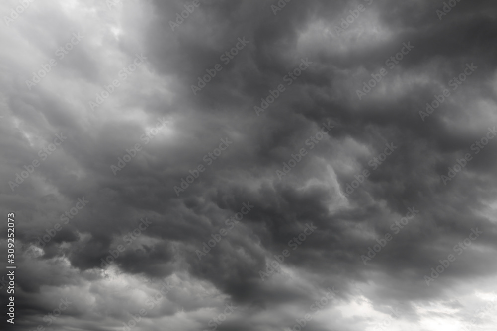 Wall mural Grey storm clouds