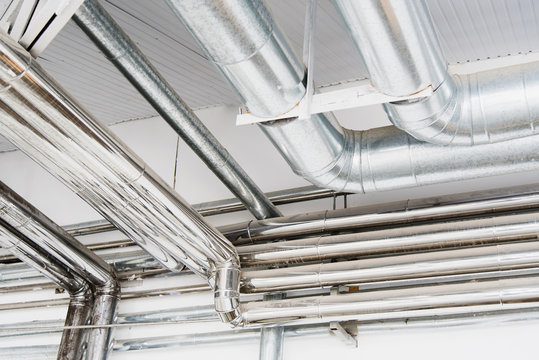 Ventilation and air conditioning pipe system.