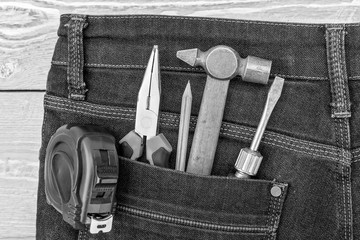 Working tools with jeans