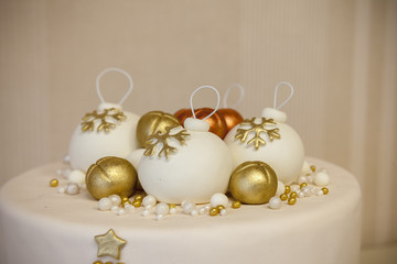 cake with marzipan decorations