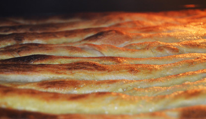 Homemade potato pie baked 