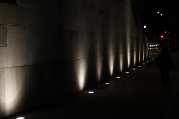 Fototapeta na wymiar Street of Bilbao at night