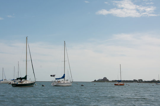 yacht in the sea