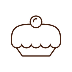sweet pie pastry isolated icon