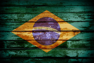 Brazilian flag on boards