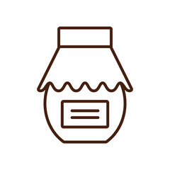 thanksgiving preserve jar isolated icon