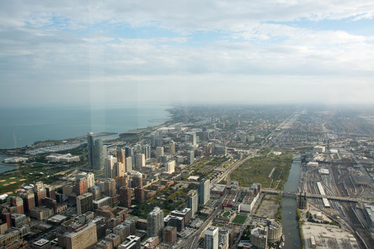 aerial view of Chicago