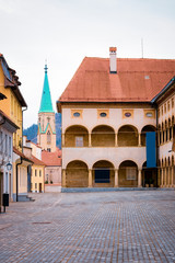 Fototapeta na wymiar Cityscape with Regional museum in Celje old town in Slovenia