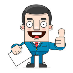 Office Worker Illustrations Suitable For Greeting Card, Poster Or T-shirt Printing.