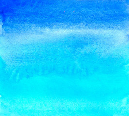 Fototapeta na wymiar Abstract watercolor background of blue gradient