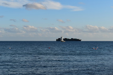 ship in the sea