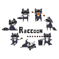 Raccoon character set